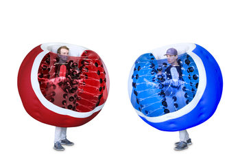 Koop blauw rode opblaasbare bumperballen voor volwassen. Bestel opblaasbare bumperballen nu online bij JB Inflatables Nederland