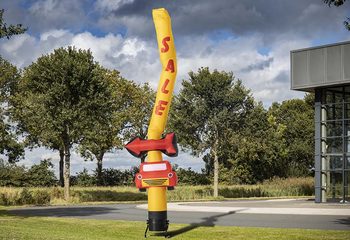 Koop online opblaasbare 6m airdancers 3D auto met pijl in het geel bij JB Inflatables Nederland. Alle standaard opblaasbare airdancers worden razendsnel geleverd