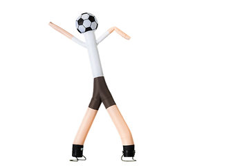 Koop nu online de skyman skydancer met 2 benen en 3d bal van 6m hoog in wit bij JB Inflatables Nederland. Alle standaard opblaasbare skydancers worden razendsnel geleverd