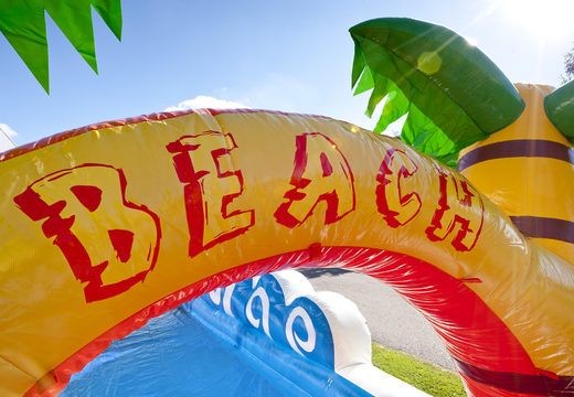 Obtenha seu escorregador de barriga inflável de 18 m de comprimento na praia temática para crianças online. Encomende escorregas insufláveis ​​agora na JB Insuflaveis Portugal