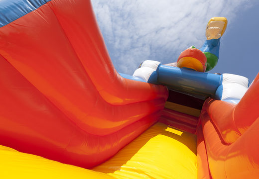 Tobogán inflable multifuncional de temática playera con piscina de chapoteo, impresionante objeto 3D, colores frescos y obstáculos 3D para niños. Compre toboganes inflables ahora en línea en JB Insuflaveis Portugal
