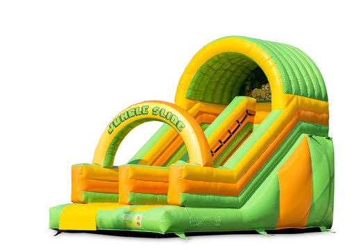 Encomende online um escorregador inflável com o tema selva para seus filhos. Compre escorregadores infláveis ​​agora online na JB Insuflaveis Portugal