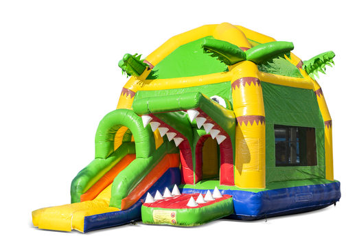 Compre castelo insuflável super interior maxifun amarelo verde no tema  crocodilo para crianças. Encomende castelos insufláveis  ​​agora online em JB Insufláveis Portugal