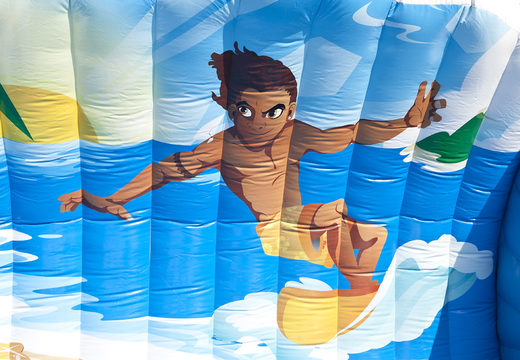Compre um colchão inflável com o tema do surfe para jovens e idosos. Encomende agora online um tapete insuflável de queda em JB Insuflaveis Portugal