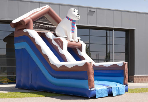 Compre um escorregador inflável com o tema do urso polar e uma piscina infantil. Ordene escorregadores infláveis ​​agora online em JB Insuflaveis Portugal