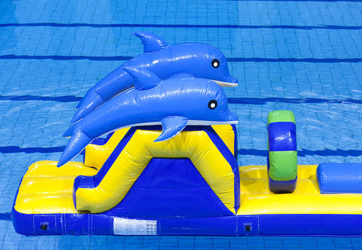 Escorrega inflável de golfinhos com objetos divertidos para jovens e idosos. Encomende jogos de sinuca infláveis ​​agora online na JB Insuflaveis Portugal