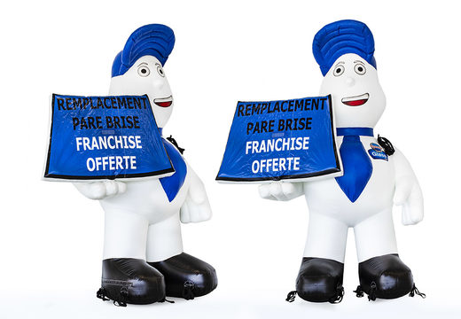 Venda mascotes insufláveis ​​azuis. Encomende agora online ampliações promocionais em JB Insuflaveis Portugal