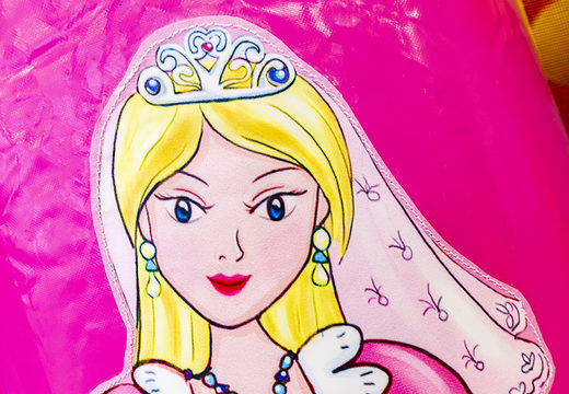Compre uma caixa de slides inflável exclusiva com um tema de princesa para crianças. Encomende castelos insufláveis ​​online na JB Insuflaveis Portugal