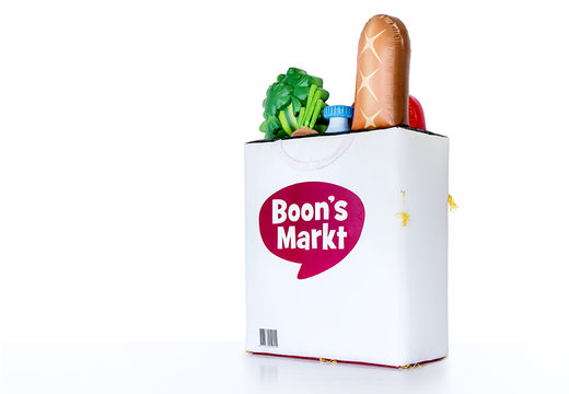 Compre uma réplica de produto inflável da sacola de compras Markt da Boon's personalizada online. Obtenha suas promoções promocionais online na JB Insuflaveis Portugal