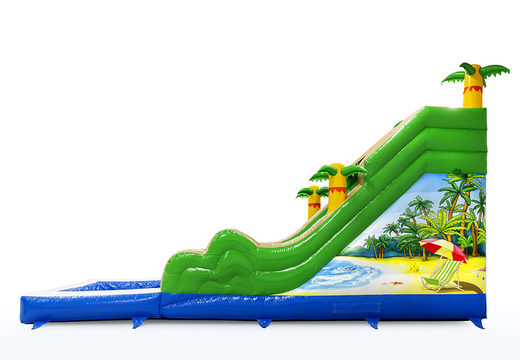 Compre escorregador inflável com tema de praia para crianças. Encomende escorregas insufláveis ​​online na JB Insuflaveis Portugal
