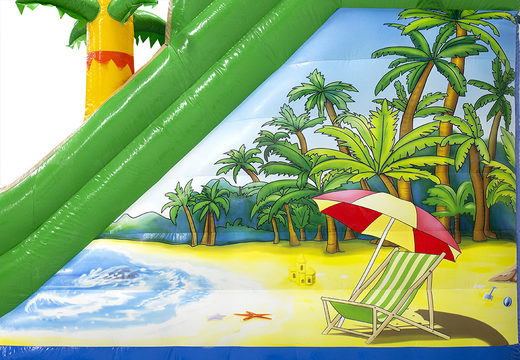 Compre o escorregador inflável perfeito no tema Praia para crianças. Encomende escorregas insufláveis ​​online na JB Insuflaveis Portugal