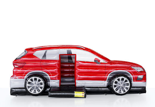 SEAT -castelo insuflável ​​para carros vermelhos feitos à medida na JB Insuflaveis Portugal; especialista em artigos publicitários insufláveis ​​como castelos insufláveis ​​personalizados