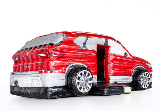 Encomende um SEAT - castelo insuflável ​​de carro à medida em vermelho na JB Insuflaveis Portugal. Compre um design gratuito para castelos insufláveis ​​em sua própria identidade corporativa agora