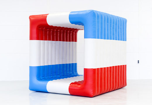 Compre cubo vermelho-branco-azul flip-it para velhos e jovens. Encomende itens infláveis ​​online na JB Insuflaveis Portugal