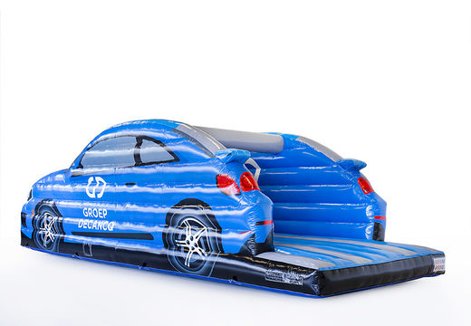 Encomende o castelo insuflável personalizado para carros Volkswagen em azul na JB Insuflaveis Portugal. Compre um design gratuito para castelos ​​insufláveis ​​com suas próprias especificações agora