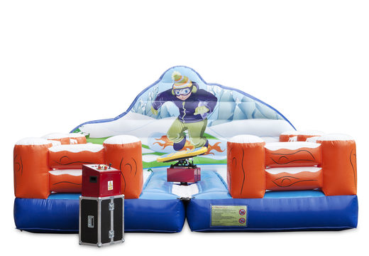 Compre um tapete inflável de outono com tema snowboard para jovens e idosos. Encomende agora online um tapete insuflável de queda em JB Insuflaveis Portugal