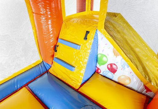 Compre um pequeno castelo insuflável em um tema de festa com escorregador para crianças. Encomende castelos insufláveis ​​online na JB Insufláveis ​​Portugal