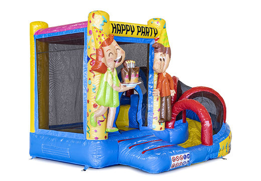 Compre um pequeno castelo insuflável interno em uma festa temática com escorregador para crianças. Encomende castelos insufláveis ​​online na JB Insufláveis ​​Portugal