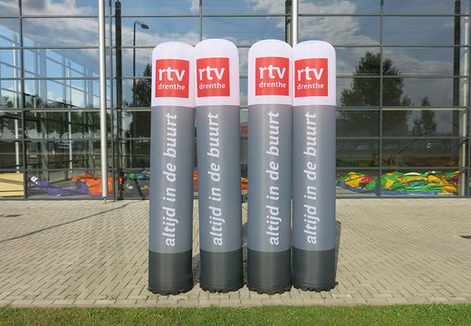 Ordem inflável notável dos pilares RTV Drenthe. Adquira já as suas colunas insufláveis ​​online na JB Insuflaveis Portugal
