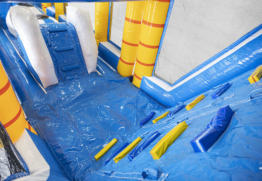 Percorra a pista de obstáculo inflável de 19 metros com objetos 3D apropriados para crianças. Compre pistas de obstáculos infláveis ​​online agora na JB Insuflaveis Portugal