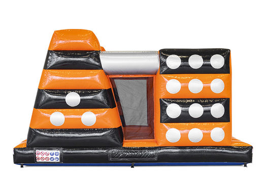 Compre o curso de assalto Gate Dodger mega inflável de 40 peças giga modular para crianças. Encomende cursos de obstáculos infláveis ​​online agora na JB Insuflaveis Portugal