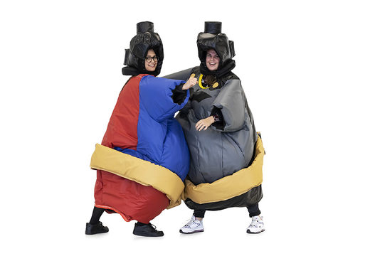 Compre trajes de sumô infláveis ​​no tema Superman & Batman para jovens e idosos. Encomende inflatables online na JB Insuflaveis Portugal