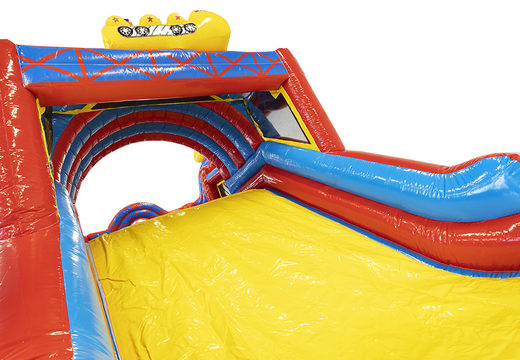 Encomende mini-montanha-russa inflável com pista de obstáculo de 9m para crianças. Compre pistas de obstáculos infláveis ​​online agora na JB Insuflaveis Portugal