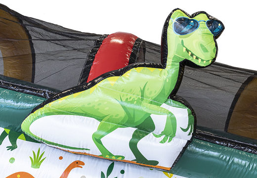 Compre o escorrega inflável personalizado do dinopark para jovens e idosos. Encomende já a pista de rolos insufláveis ​​online em JB Insuflaveis Portugal