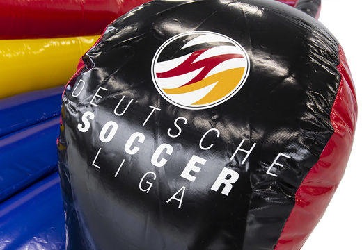 Compre inflável Deutsche Soccer liga bungeerun para jovens e idosos. Encomende o bungee inflável agora online em JB Insuflaveis Portugal