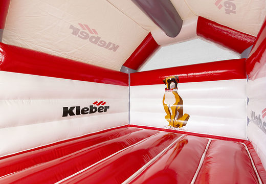 Compre um castelo insuflável personalizado Kleber a Frame na JB Insuflaveis Portugal. Encomende um design gratuito para castelos insufláveis ​​em sua própria identidade corporativa