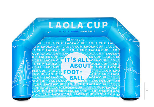 Arco de insuflável propaganda personalizado da Laola Cup para comprar na JB Promotions Portugal. Encomende online arcos insufláveis ​​de publicidade sob medida na JB  Insuflaveis Portugal