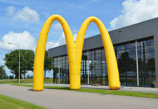 Encomende o arco de insuflável de propaganda personalizado do McDonald's na JB Promotions Portugal. Compre arcos insufláveis ​​de publicidade promocional on-line na JB  Insuflaveis Portugal