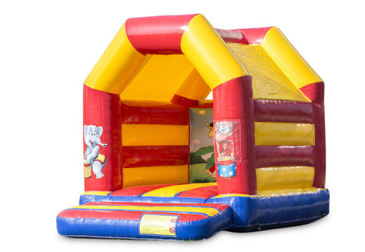 Compre um castelo insuflável midi com tema de circo para crianças. Castelos insufláveis ​​disponíveis na JB Insufláveis ​​Portugal online
