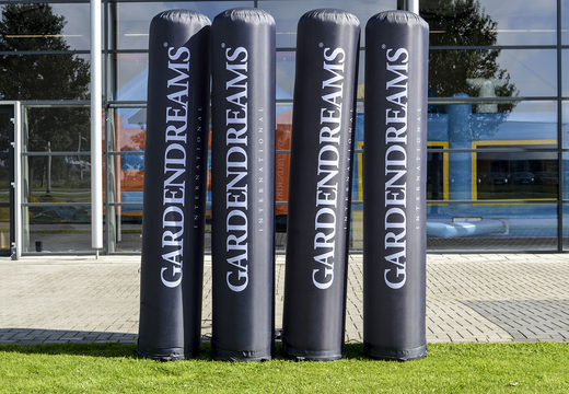 Encomende os pilares insufláveis ​​Gardendreams. Compre pilares de publicidade infláveis ​​agora online na JB Insuflaveis Portugal