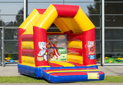 Castelo insuflável Midi com tema de circo para crianças à venda. Encomende castelos insufláveis ​​online na JB Insufláveis ​​Portugal