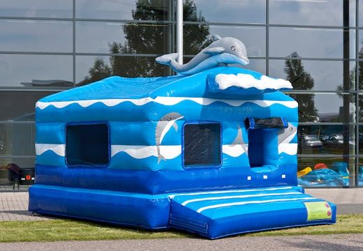 Encomende o castelo insuflável do poço de bolinhas azul do playfun inflável coberto com o tema Seaworld para crianças. Compre castelos insufláveis ​​online na JB Insufláveis Portugal
