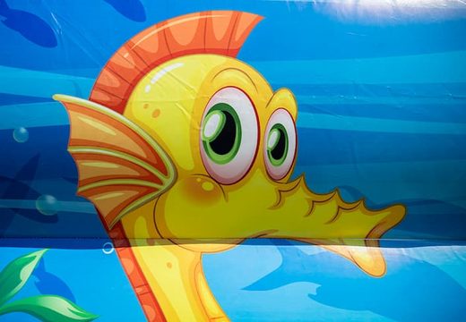 Compre castelo insuflável aberto JB Bubbles com guindaste de espuma no tema Seaworld para crianças. Encomende castelos insufláveis ​​na JB Insufláveis Portugal