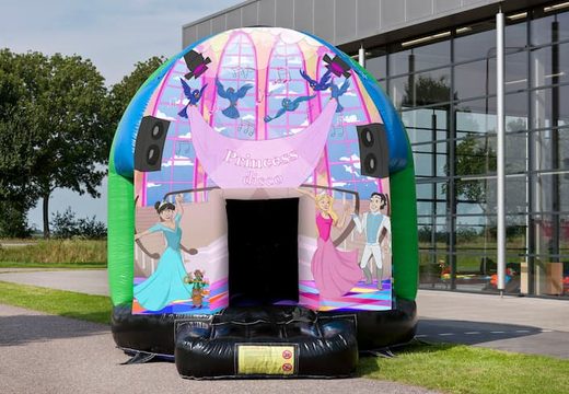 Castilo insuflável  multi-temático de 3,5 m à venda no tema Princesa para crianças. Encomende castelos ​​insufláveis ​​na JB Insufláveis Portugal