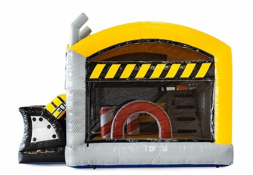 Castelo insuflável temático resistente com um slide e objetos 3D para crianças. Encomende castelos insufláveis ​​online na JB Insufláveis ​​Portugal