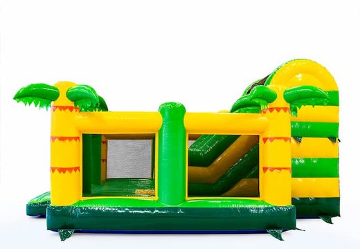 Compre um slidebox castelo insuflável com o tema da selva e um escorregador para crianças. Compre insufláveis ​​online na JB Insufláveis ​​Portugal