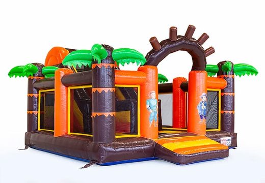 Compre um slidebox castelo insuflável com o tema Pirata e um escorregador para crianças. Compre castelos insufláveis ​​online na JB Insufláveis ​​Portugal