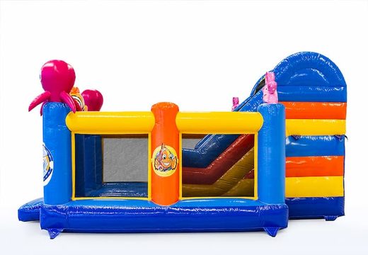 Compre um slidebox coberto Seaworld castelo insuflável com escorregador para crianças. Encomende castelos insufláveis ​​online na JB Insufláveis ​​Portugal