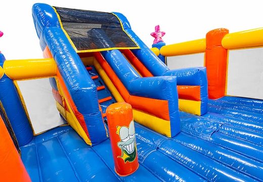 Encomende o castelo insuflável do Slidebox Seaworld com escorregador para crianças. Compre castelos insufláveis ​​online na JB Insufláveis ​​Portugal