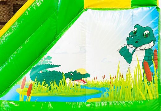 Compre castelo insuflável multijogador com tema crocodilo com banheiras conectáveis para crianças na JB Insufláveis ​​Portugal. Encomende castelos insufláveis online na JB Insufláveis ​​Portugal
