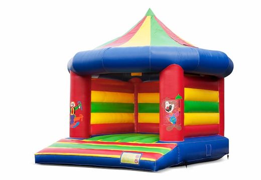 Compre castelo insuflável de carrossel padrão com tema de circo para crianças. Compre castelos insufláveis ​​online na JB Insufláveis ​​Portugal