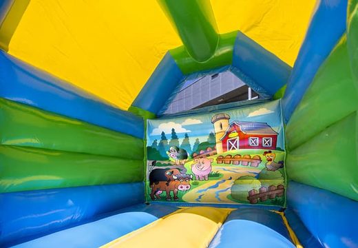 Castelo insuflável de Midi com tema de fazenda para crianças à venda. Compre castelos insufláveis ​​na JB Insufláveis ​​Portugal online