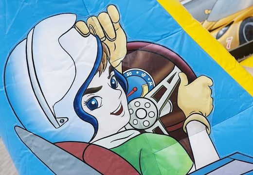Klein open springkasteel te koop in auto thema voor kinderen. Koop springkastelen online bij JB Inflatables