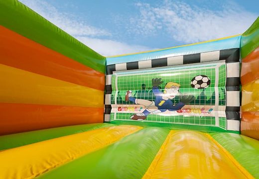 Compre um mini castelo insuflável com o tema futebol para crianças. Compre castelos insufláveis ​​online na JB Insufláveis ​​Portugal