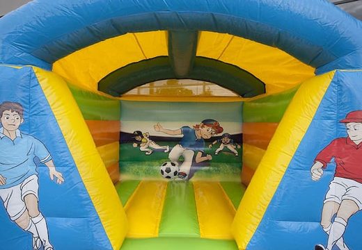 Castelo insuflável com mini-teto com tema de futebol, para crianças à venda. Compre castelos insufláveis ​​online na JB Insufláveis ​​Portugal