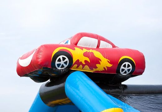 Compre um castelo insuflável de carro padrão com um objeto 3D no topo para as crianças. Encomende castelos insufláveis ​​online na JB Insufláveis ​​Portugal